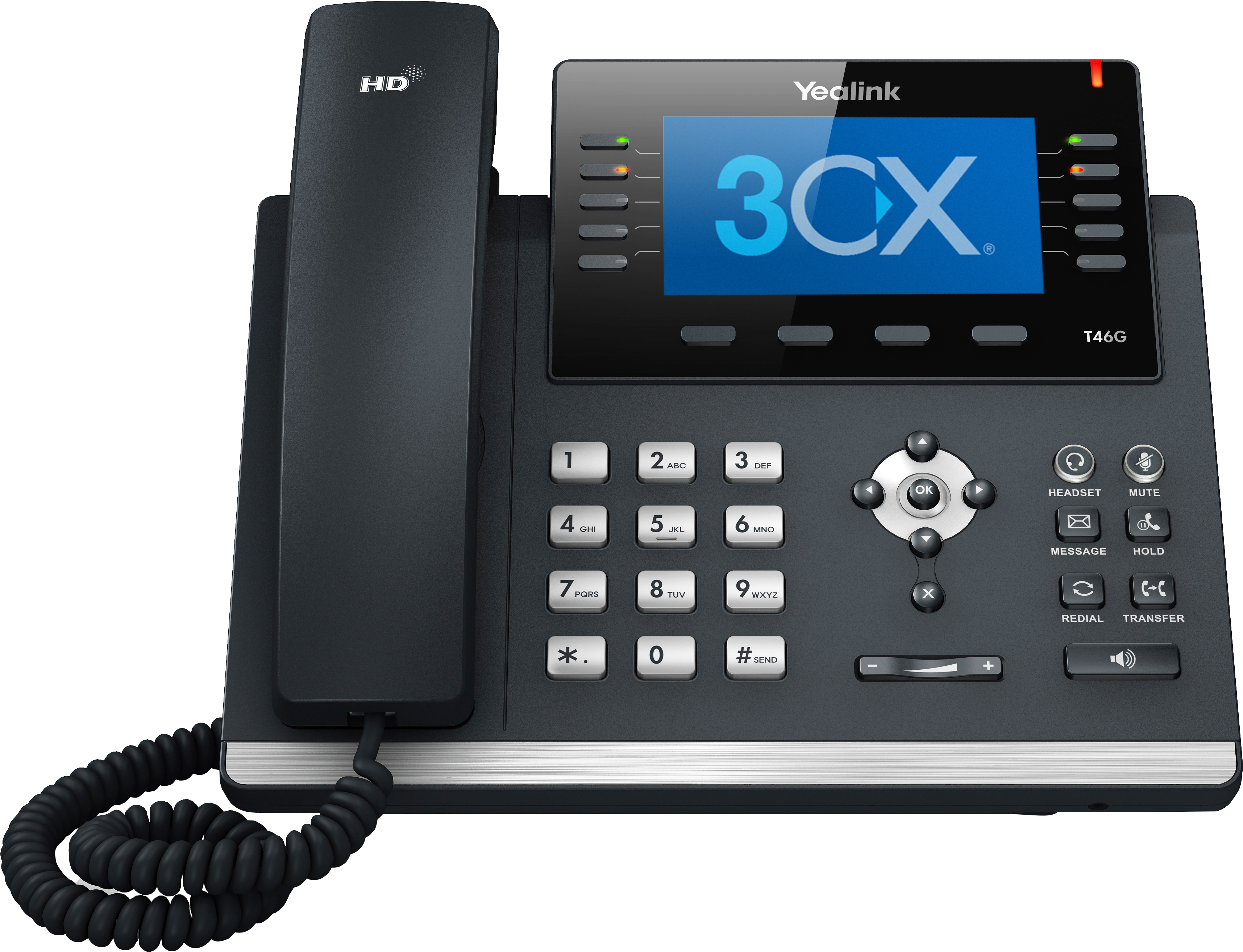 Yealink T46g Ip Phoneblank - 3cx Phone Png (4000x3000), Png Download