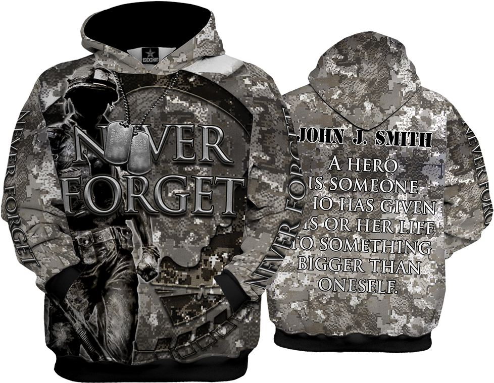 Never Forget Hoody - Hood (1000x1000), Png Download