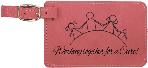 Leatherette Luggage Tag In Pink - Printed Leatherette Luggage Tag Pink (500x500), Png Download