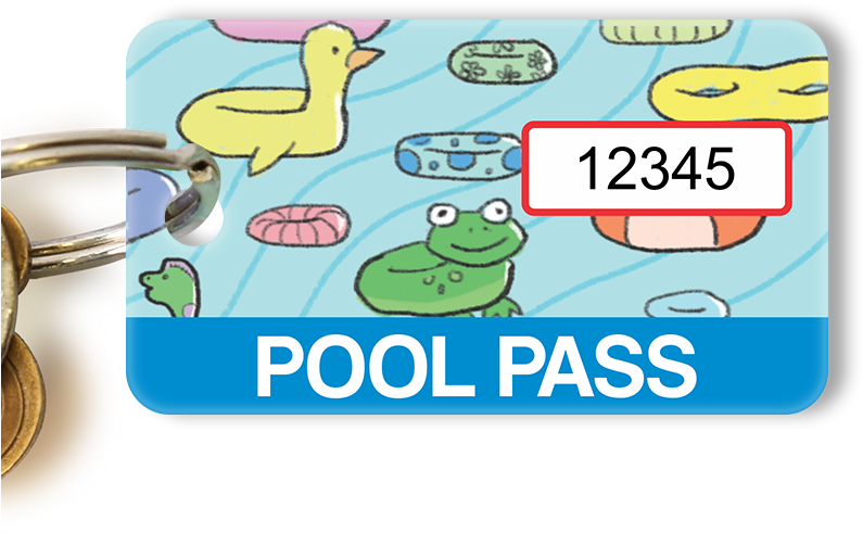 Pool Pass In Rectangular Shape, Pool Toys Tags - Rectangle (800x800), Png Download