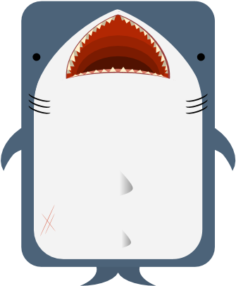 Animalgreat White Shark (374x477), Png Download