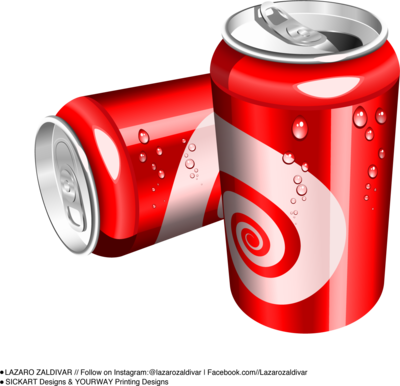 Soda Can Png Psd Detail - Flowing Soda (400x386), Png Download