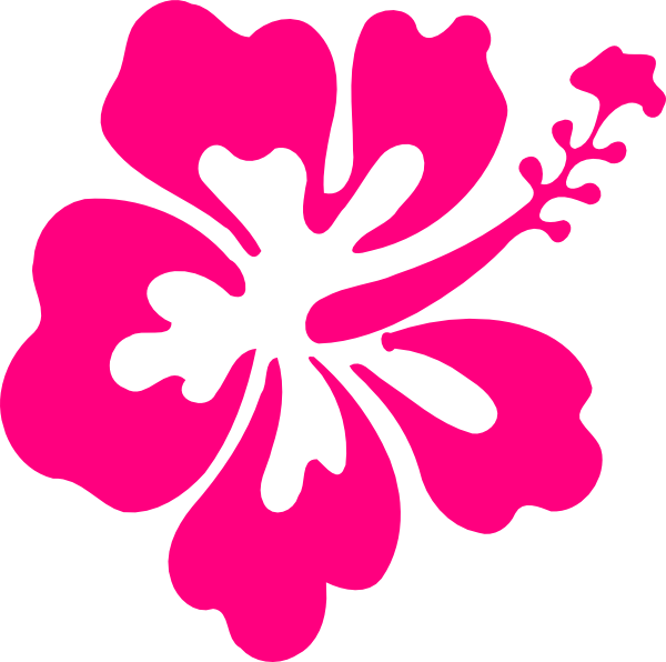Hibiscus Clipart Vector - Clip Art Hawaiian Flower (600x596), Png Download