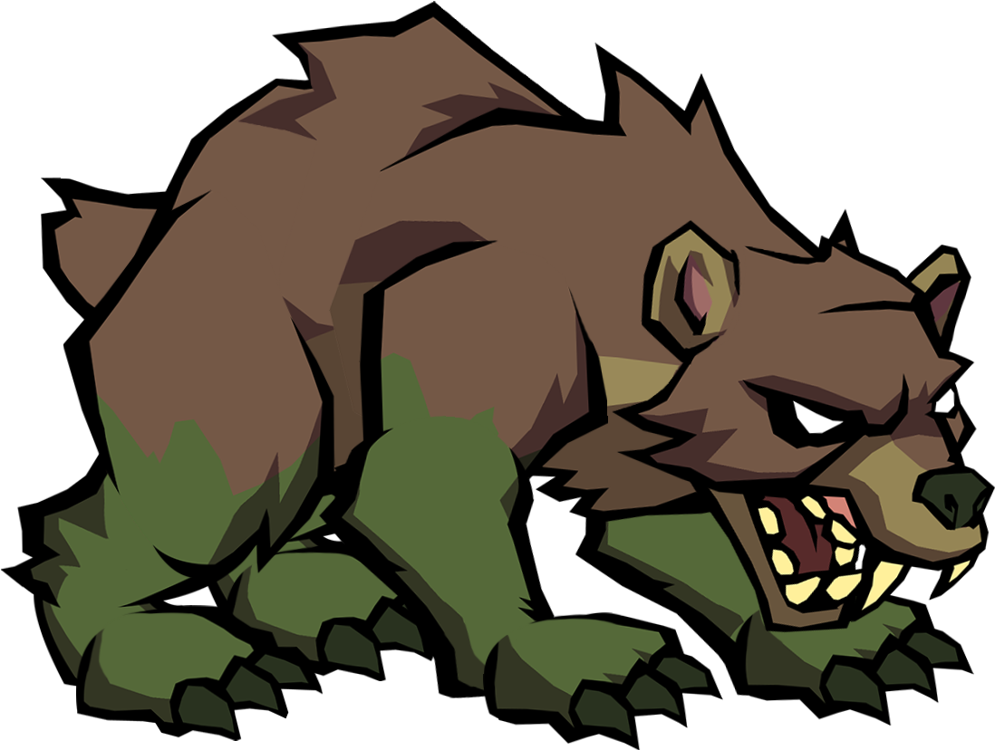Runewood Bear - Cartoon (1116x844), Png Download