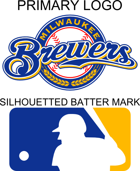 Milwaukeebrewerslogos - Milwaukee Brewers Logo Black And White (493x600), Png Download