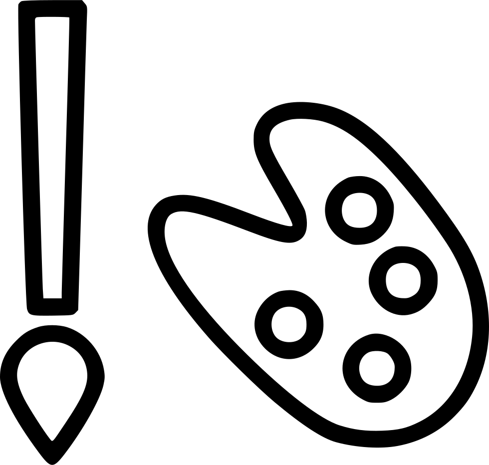 Paint Pallet Brush Art Comments - Painting (980x932), Png Download