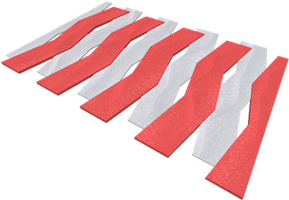 Persimmon Zig-zag Rug - Carmine (420x420), Png Download