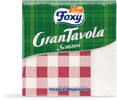 Foxy Grantavola Scozzesi Are High Quality Double-ply - Foxy Napkins - Doppiovelo, Scottish Grantavola, 43 (478x400), Png Download