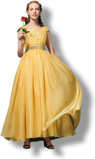 Beauty And The Beast（ディズニー映画『美女と野獣』より） 〜jillstuart〜 - Gown (463x551), Png Download