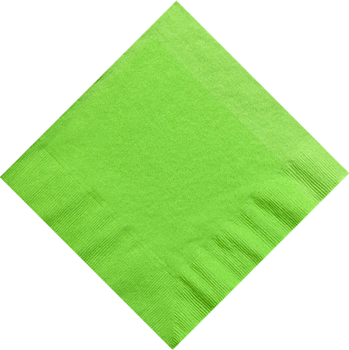 And 50 Lime Green Paper Napkins, Dazzelling Colored - Exercise (693x695), Png Download