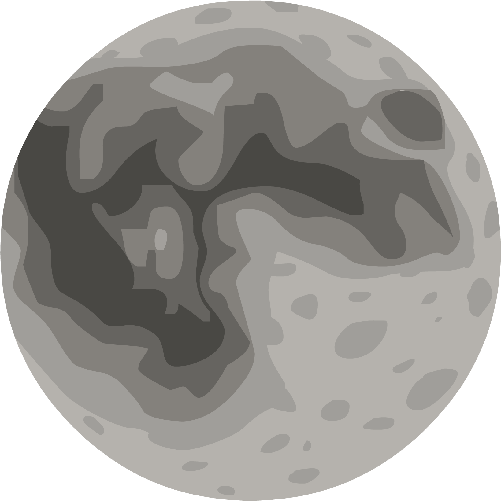 Moon - Png - Moon Png Bfdi (1800x1800), Png Download