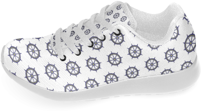 Nautical Wheel Women's Running Shoes - Walking Shoe (500x500), Png Download