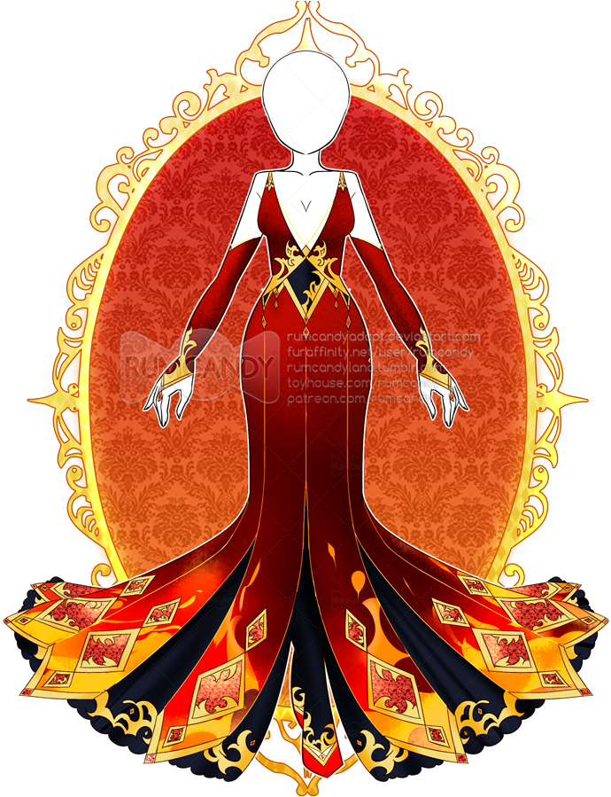 Blazing Enchantress Outfit R246 - Illustration (750x900), Png Download