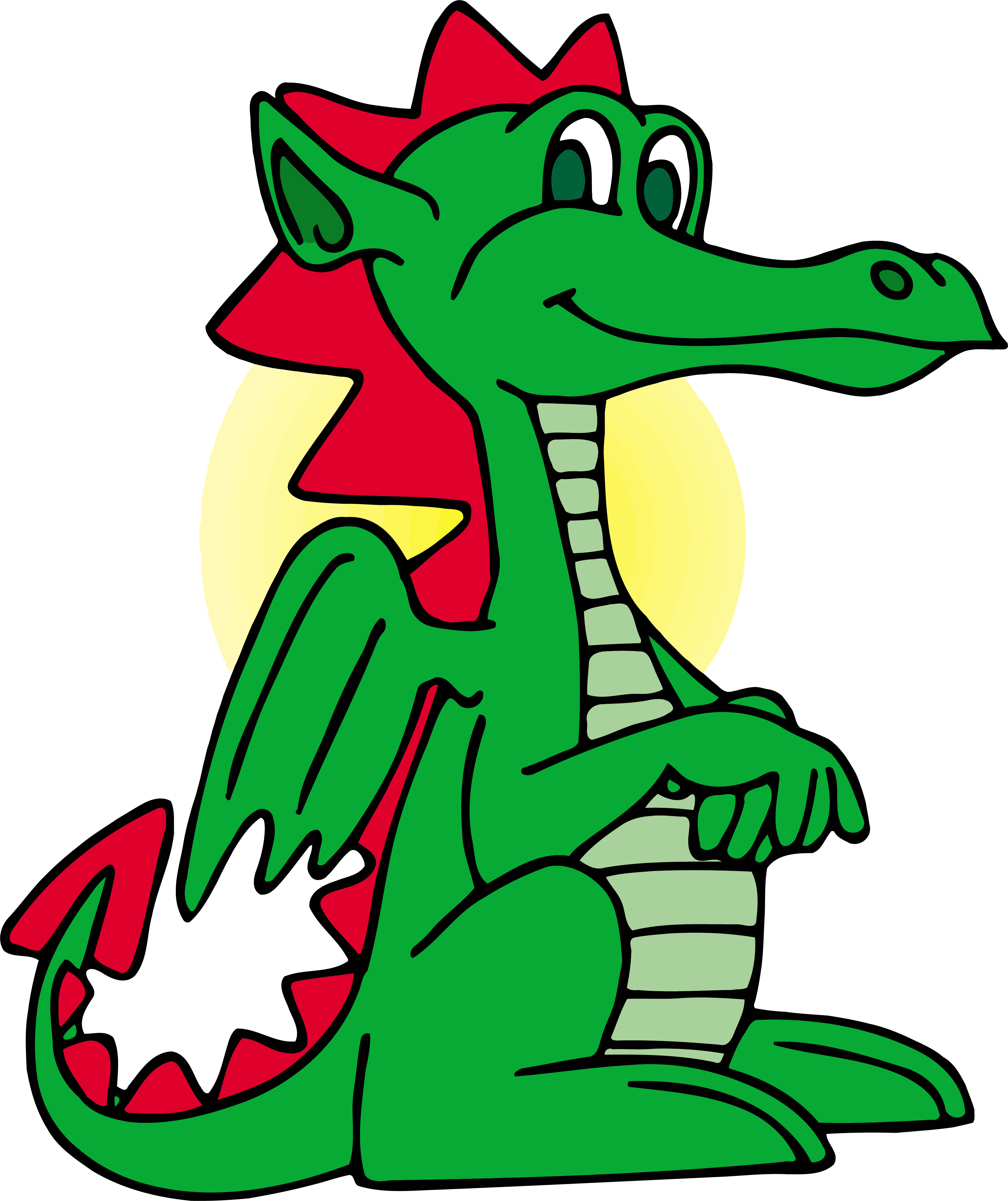 Dragon And Sun Clipart Png - Dido The Dragon (3830x4561), Png Download