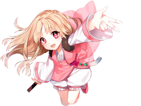 #transparent #anime #girl - Pink Anime Girl Transparent (500x426), Png Download