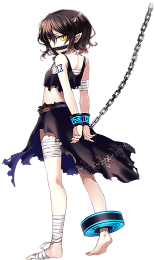 Enra Transparent - Anime Girl With Shackle (480x540), Png Download