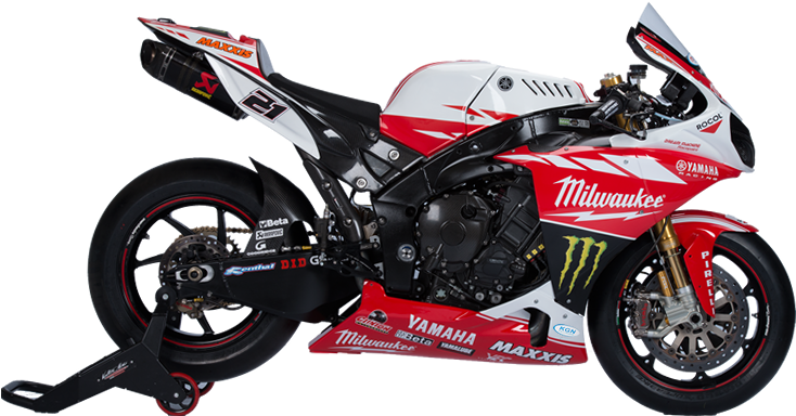 Milwaukee Yamaha R1 - Yamaha R1 Milwaukee (733x400), Png Download