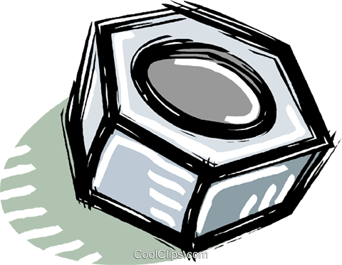 Lock Nuts Royalty Free Vector Clip Art Illustration - Illustration (480x373), Png Download