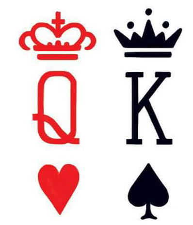 King And Queen Crowns - King And Queen Tattoo Drawings (398x464), Png Download