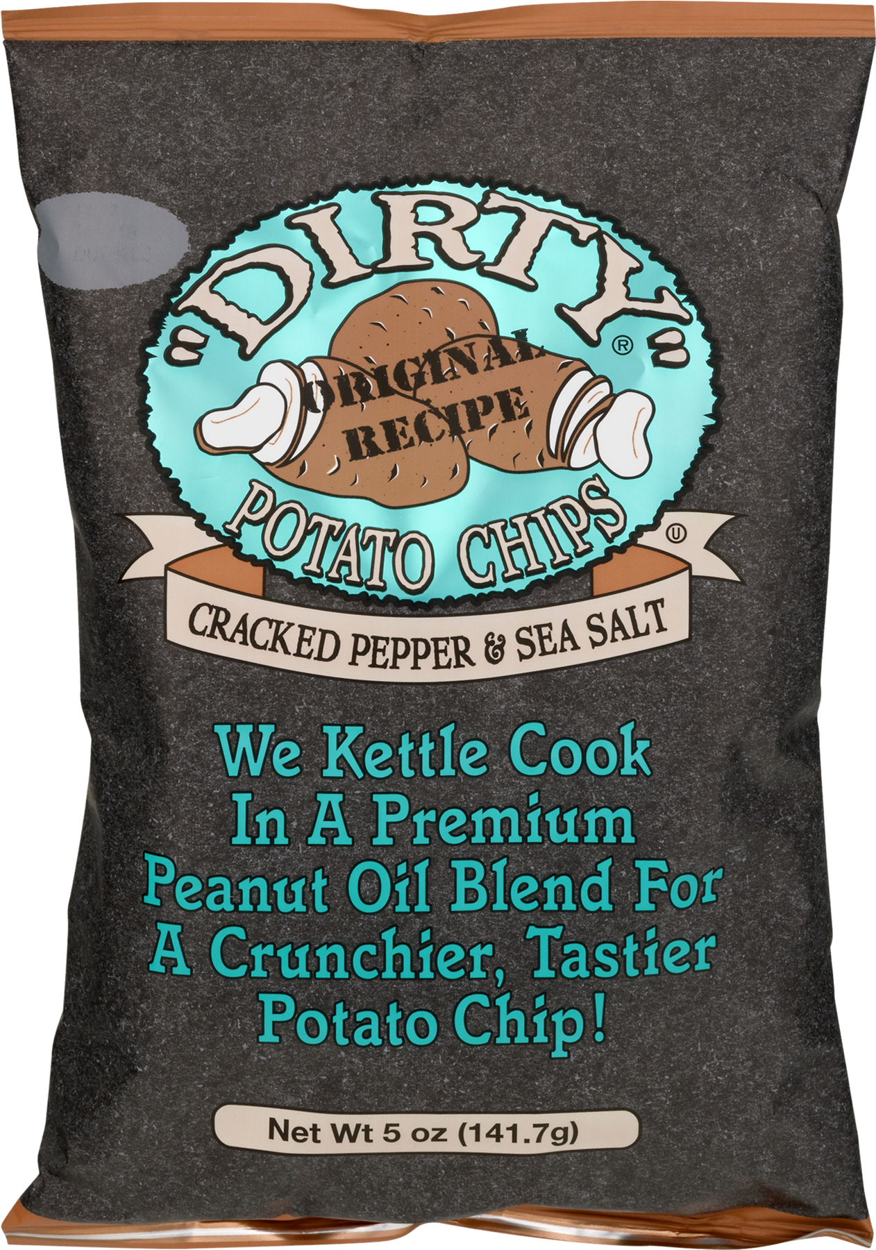 "dirty" Potato Chips Cracked Pepper & Sea Salt, - Dirty Potato Chips (1800x1800), Png Download
