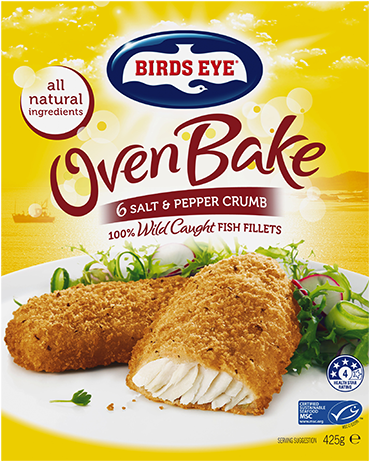 Oven Bake Fish Fillets - Birds Eye Crumbed Fish (560x460), Png Download