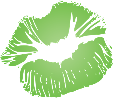 Big Green Lips - Big Purple Lips Shower Curtain (400x400), Png Download