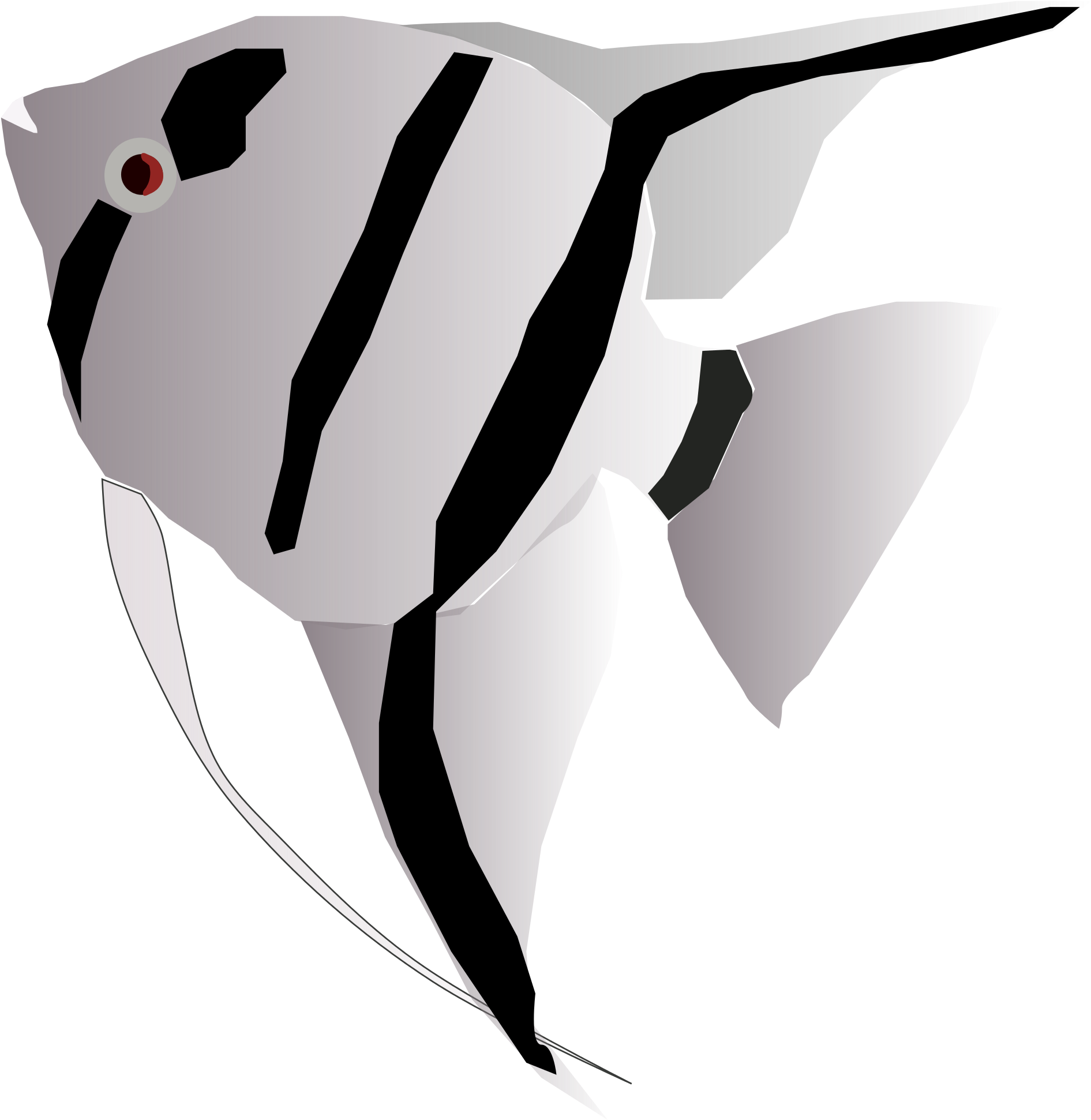 Open - Angel Fish Svg (2000x2048), Png Download