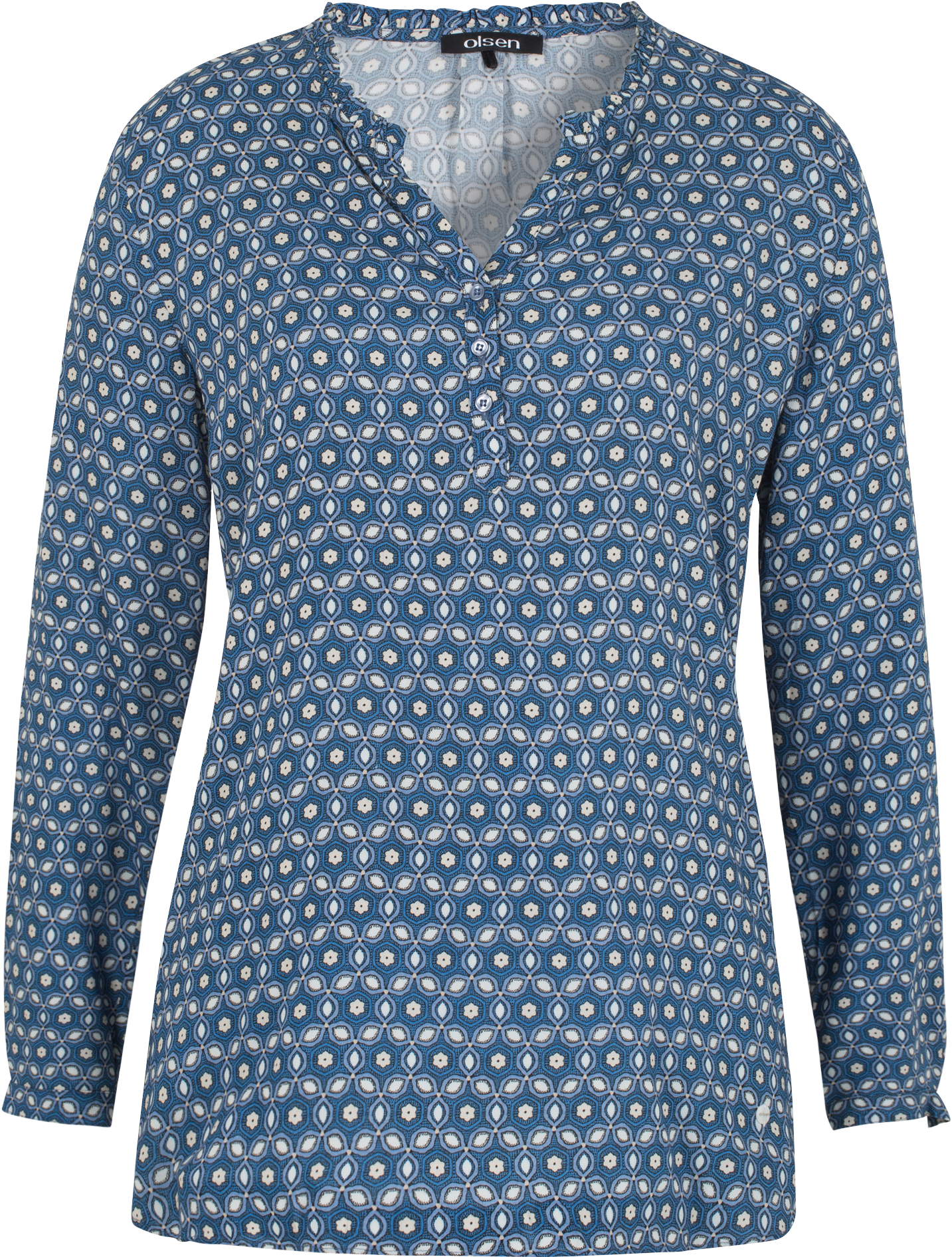 Gently Falling Blouse - Blue (1652x1990), Png Download