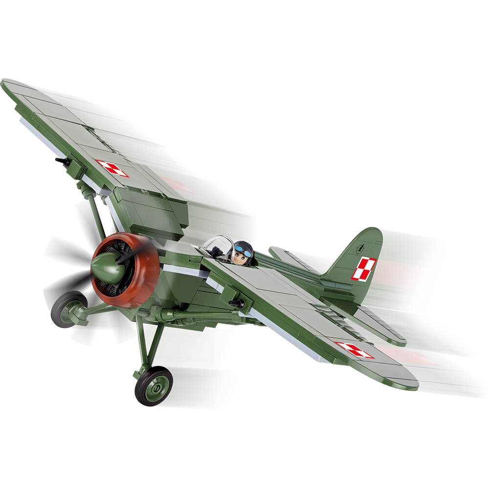 Cobi Minifig World War Ii Polish Fighter Plane Pzl - Pzl P 11 Cobi (1000x1000), Png Download