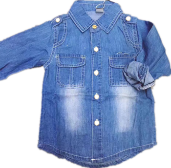 Download Hd Branded Kids Folding Sleeve Denim Blue Blouse Sleeve Transparent Png Image Nicepng Com
