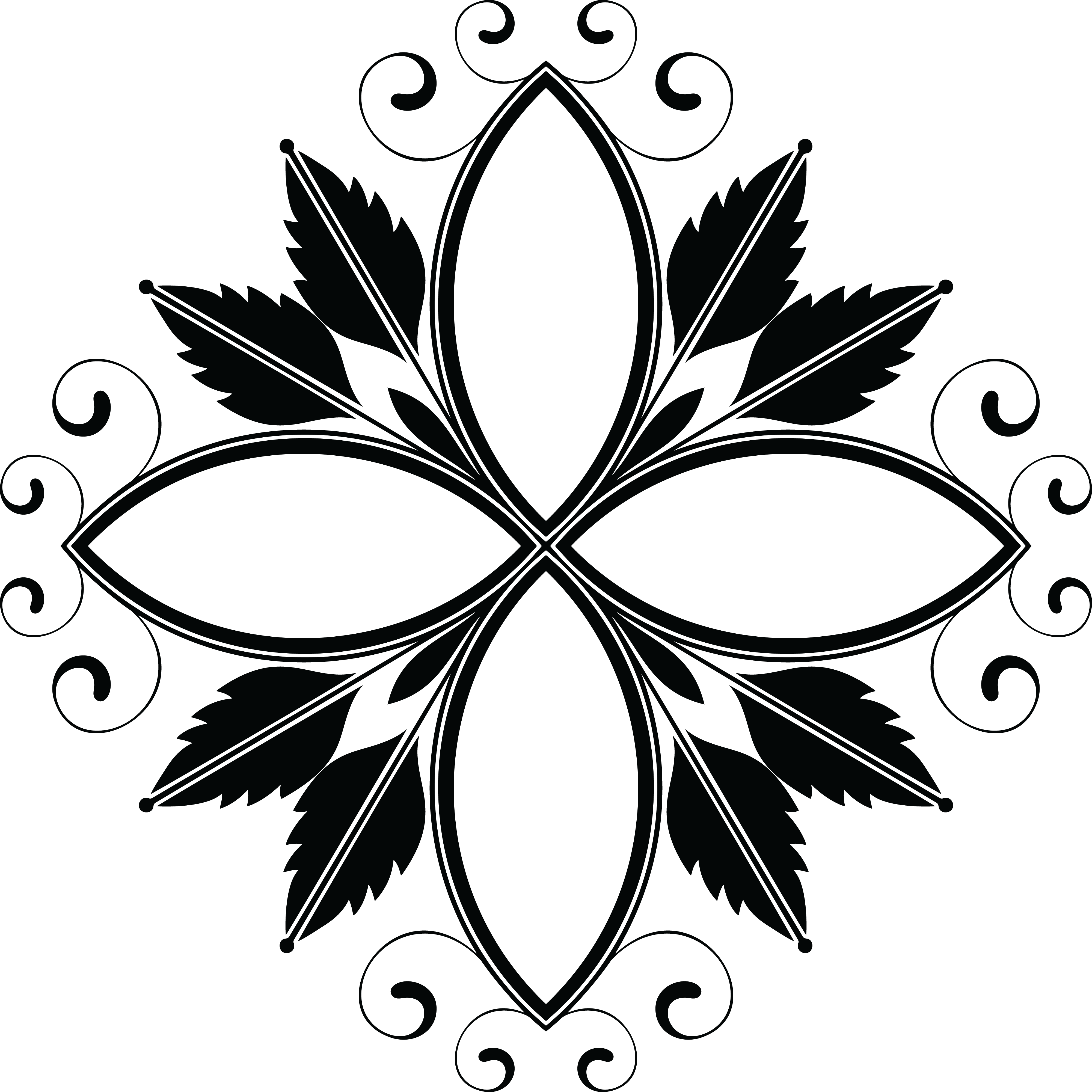 Free Clipart Of A Floral Design Element - Vector Graphics (4000x4000), Png Download