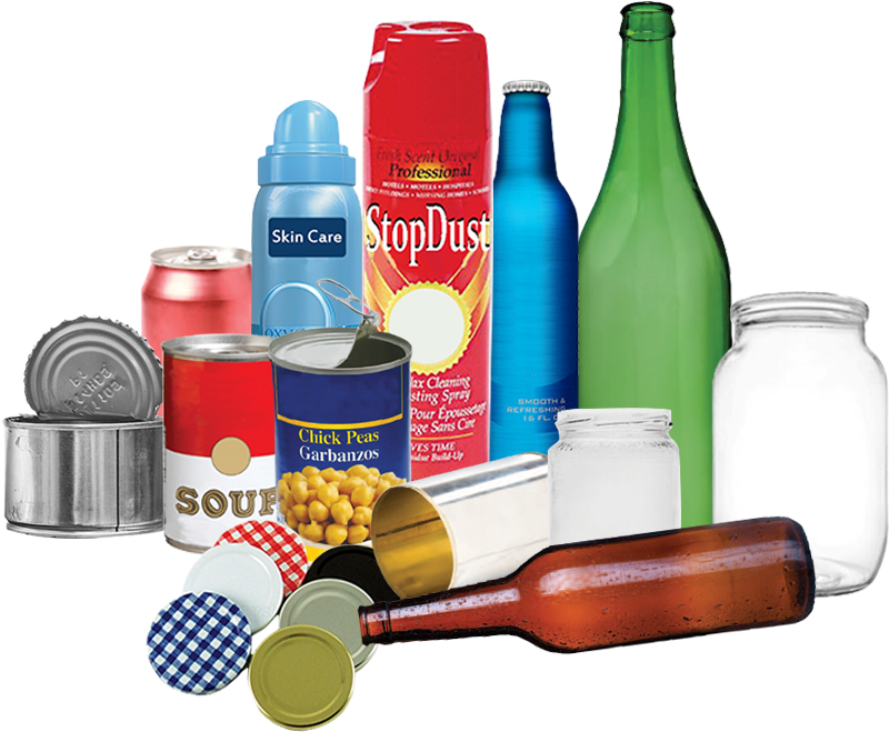 Aluminum Bottles & Cans Empty Aerosol Cans Steel, Tin - Recycling (900x675), Png Download