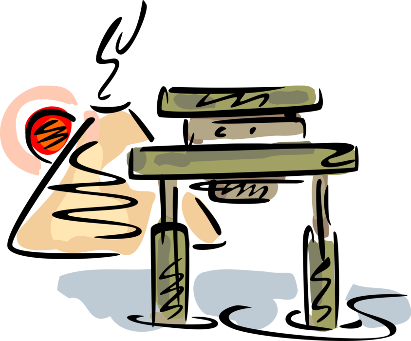 Vector Illustration Of Japanese Traditional Shinto - Shinto (844x700), Png Download