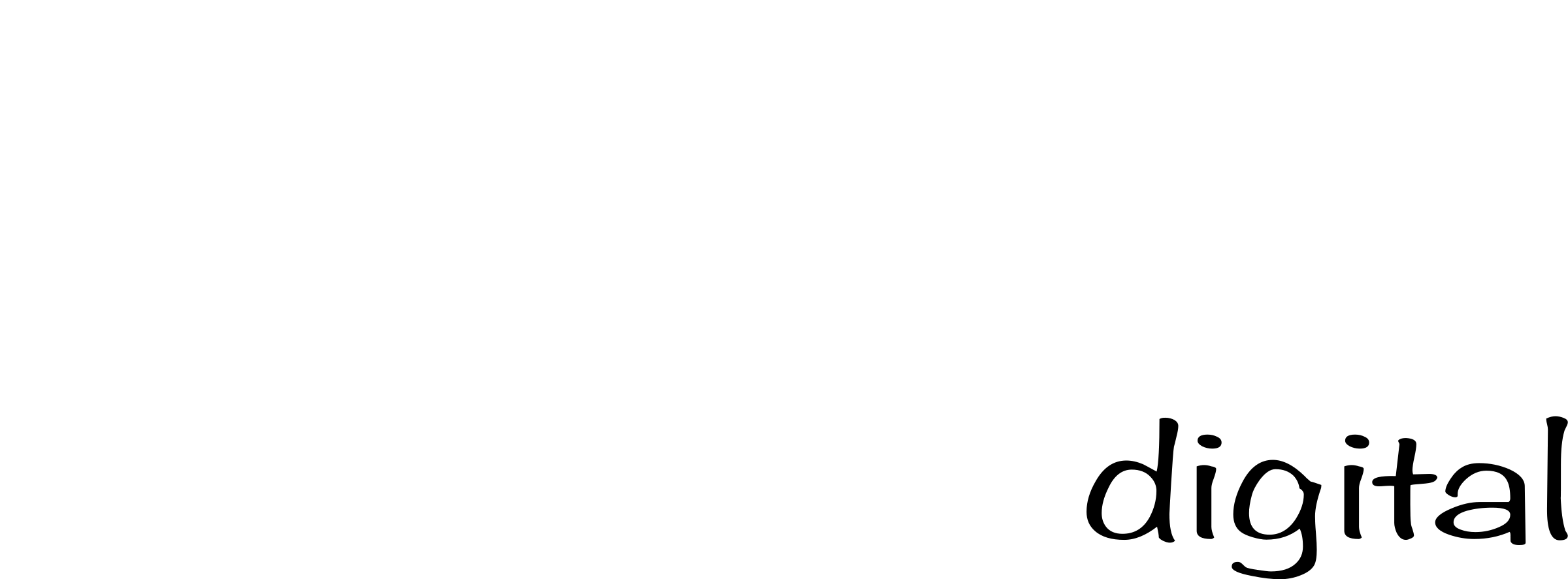 Yoda Digital Logo Black And White - Paper Product (2400x887), Png Download