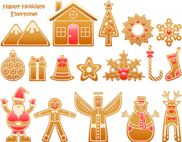 Happy Holiday Clipart - Рождественские Пряники Пнг (640x480), Png Download