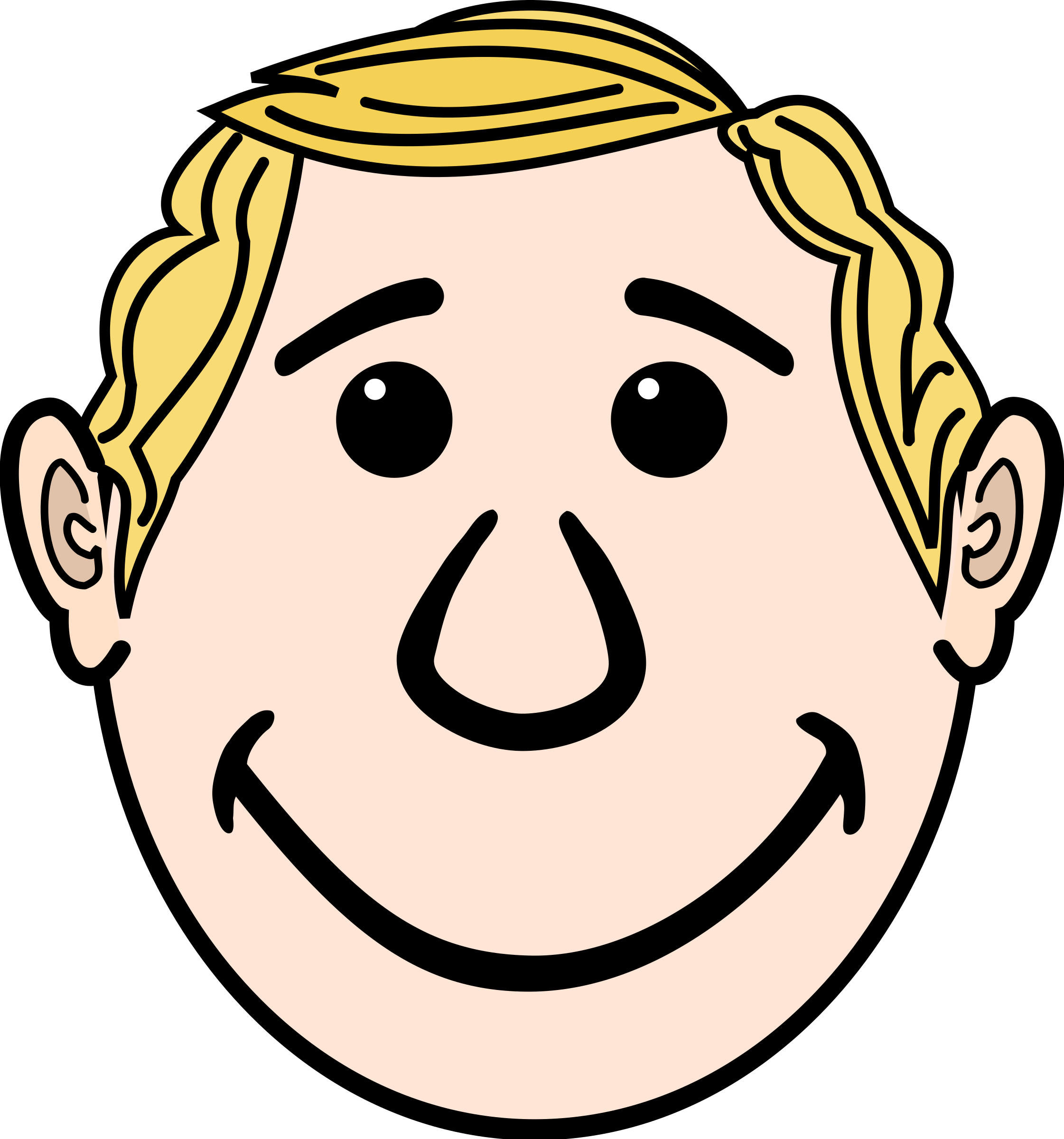 Pretty Clipart Father Face - Father Face Clipart (2242x2400), Png Download