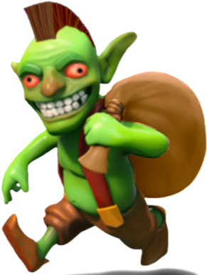 6, 150, 4,500,000, 8, 10 Days - Goblin Clash Of Clans Level 6 (393x393), Png Download