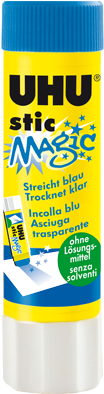Glue Stick Uhu 21g Blue Magic Pack 12 Uhu Adhesive - Colle Baton Uhu (500x500), Png Download