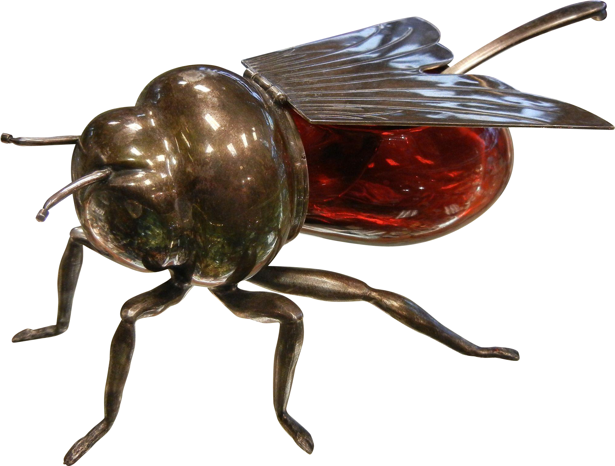 Rare Mappin & Webb Prince's Plated Silver & Red Glass (2014x2014), Png Download