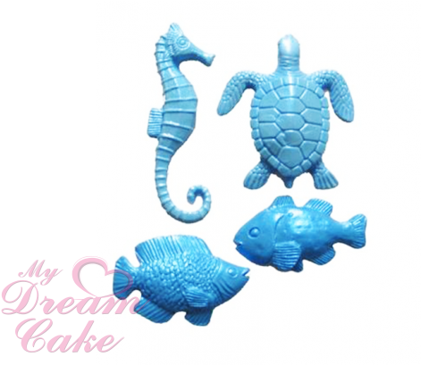 Small Sea Creatures Mold By First Impressions Molds (600x408), Png Download