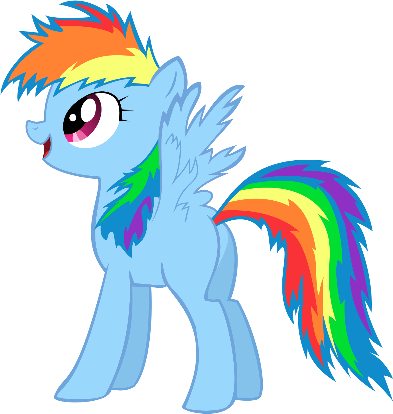 1357331270719 - Rainbow Dash Messy Hair (1478x1551), Png Download