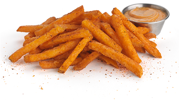 Sweet Potato Fries - French Fries (600x560), Png Download