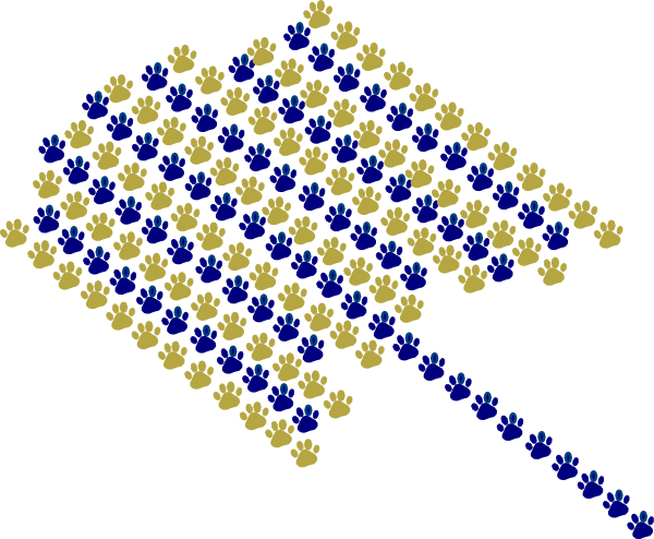 Paw Print Svg Clip Arts 600 X 494 Px (600x494), Png Download