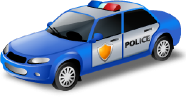 Blue Car Clipart Blue Thing - Police Car Icon (640x480), Png Download
