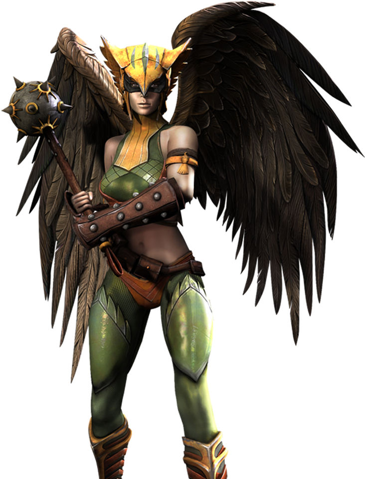 366px-hawkgirl - Hawkgirl Injustice (366x480), Png Download