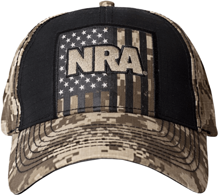 Nra National Rifle Association Digital Camo Tan Adjustable (721x652), Png Download