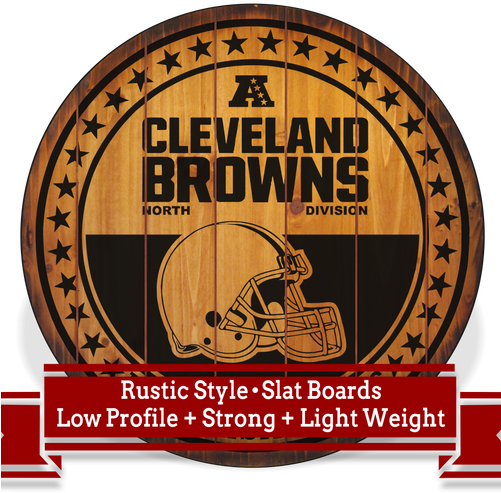 Wincraft Cleveland Browns Nfl Round Wall Clock (500x500), Png Download