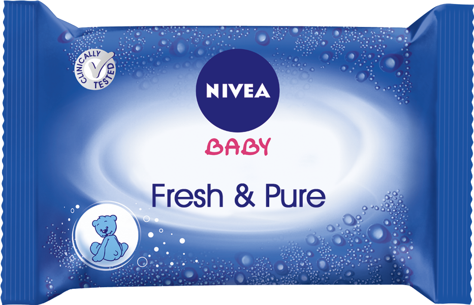 Cleanses Baby's Skin As Gentle As Pure Water - Nivea Fresh And Pure Wipes 63 (1010x1180), Png Download