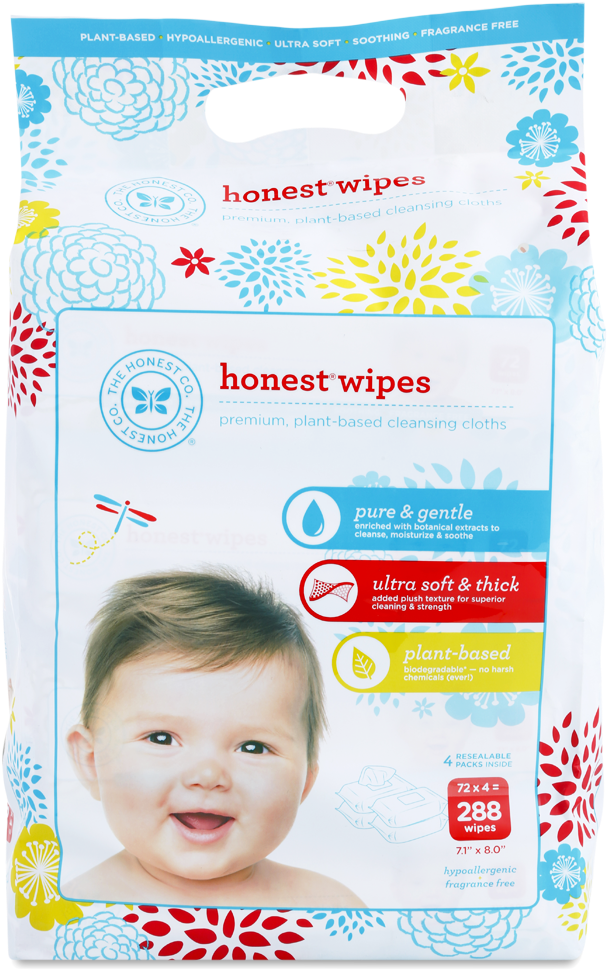Baby Wipes, 288 Count - Honest Company - Honest Wipes - 288 Wipes (1200x1200), Png Download