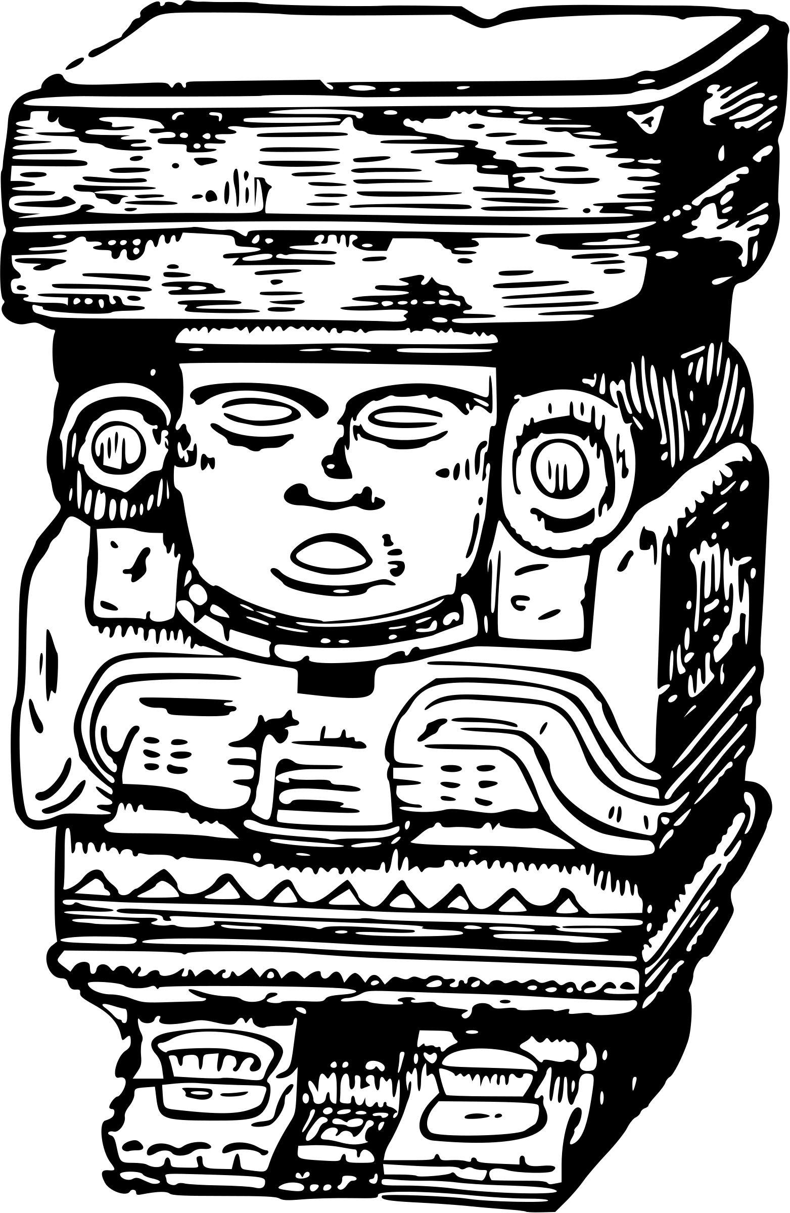 This Free Icons Png Design Of Ancient Mexican Carving (1563x2400), Png Download